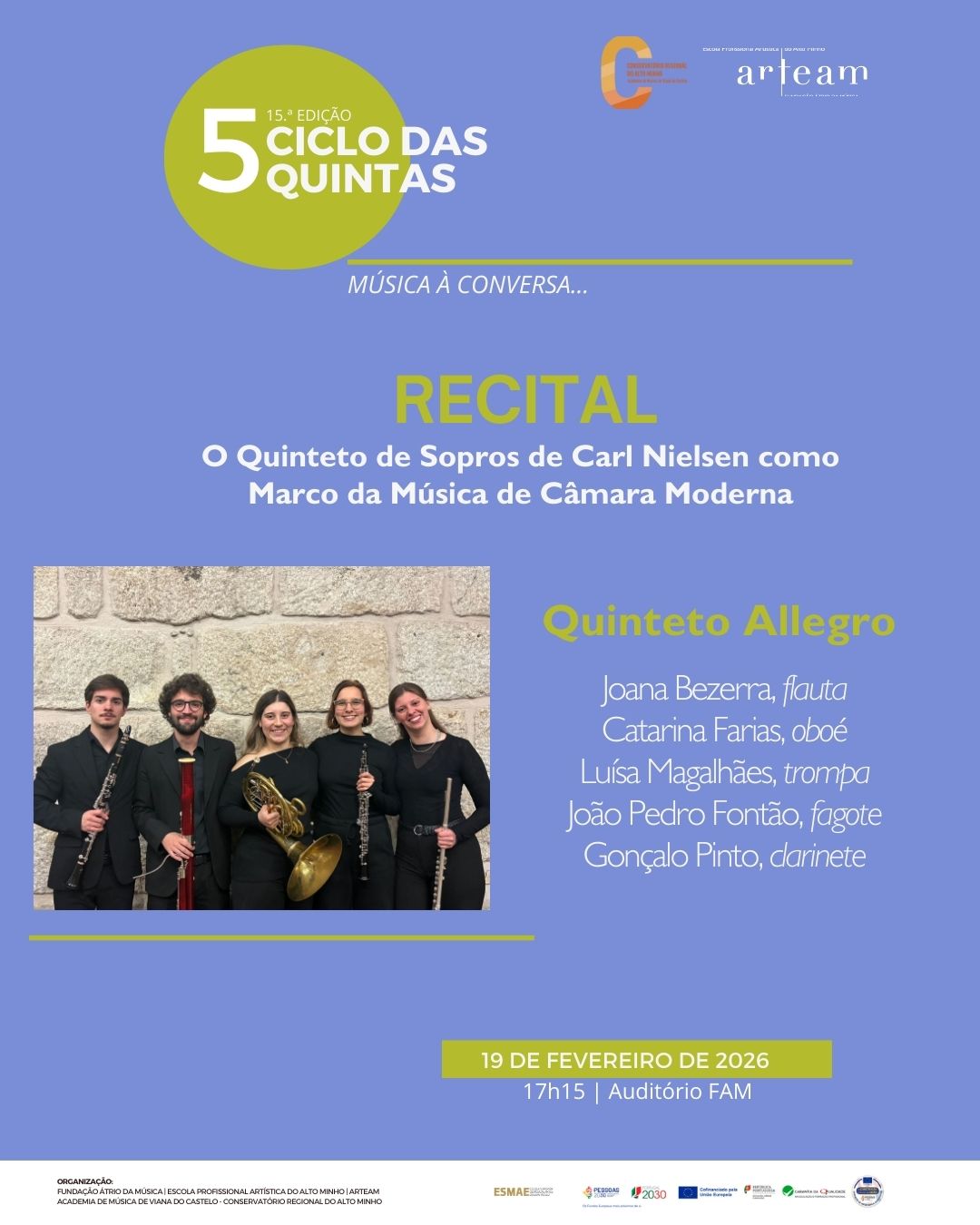 🎶 CICLO DAS QUINTAS – Música à Conversa… fevereiro 2025